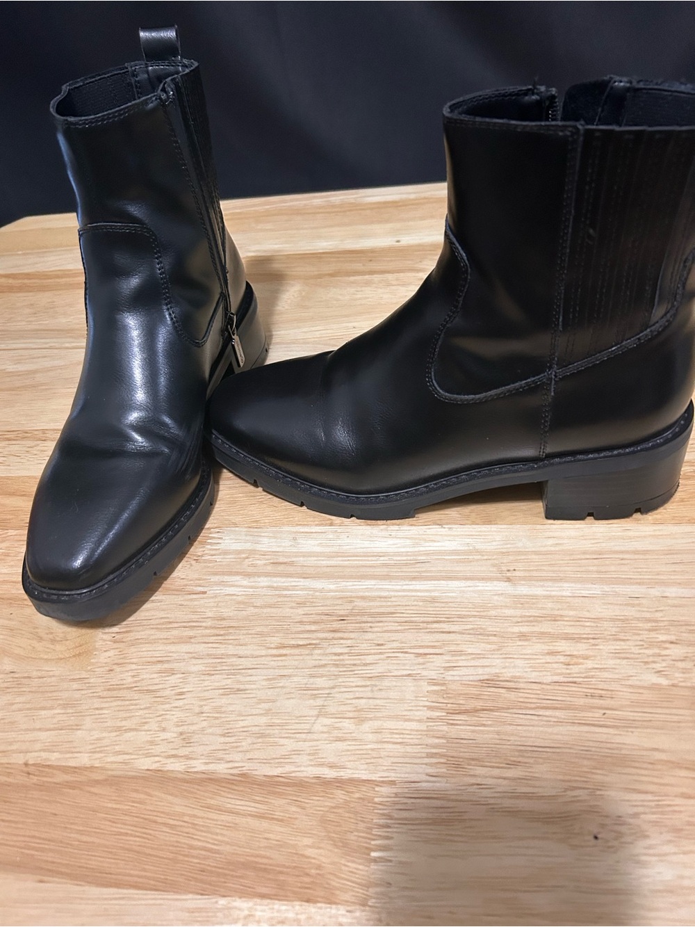 Women's Blondo Heartly Black Waterproof Leather Heeled Boots - US Size 8